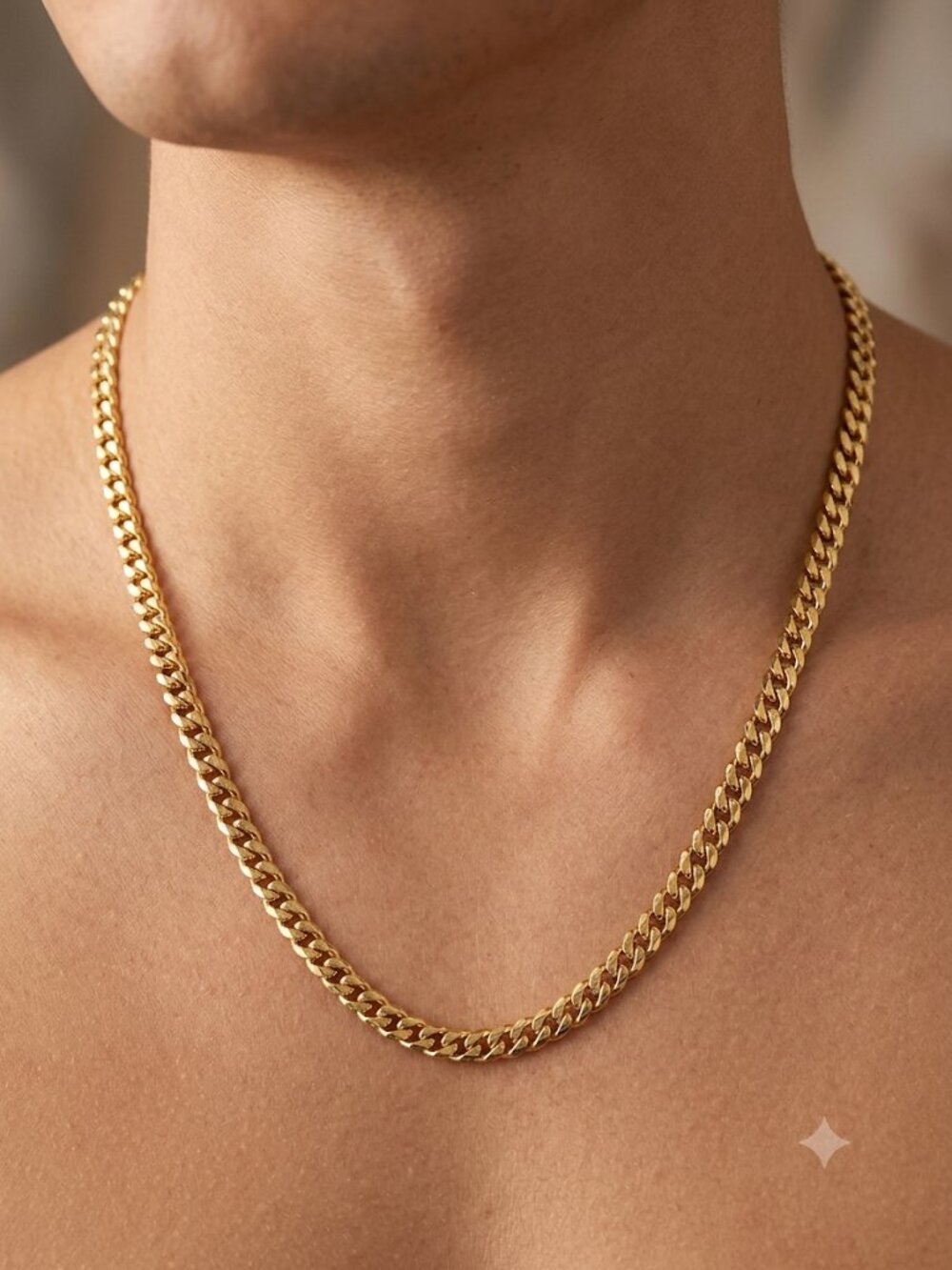 Unisex Gold Tone 18KHGP Link Chain style  Necklace NEW IN PACKAGE! STUNNING!!
